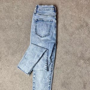 Women’s stone washed high rise jeans